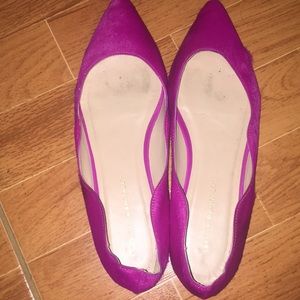Loeffler Randall pink Mila Calf Hair Flats